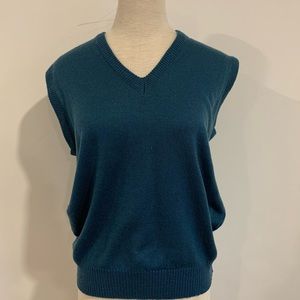 Teal blue sweater vest